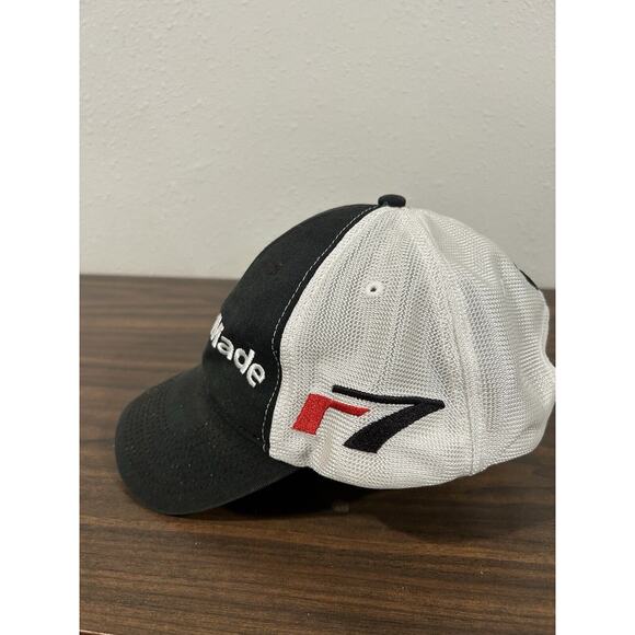 TaylorMade R7 Golf Hat Black Red & White Mesh Back Adjustable TMAX Gear Cap - Picture 4 of 6